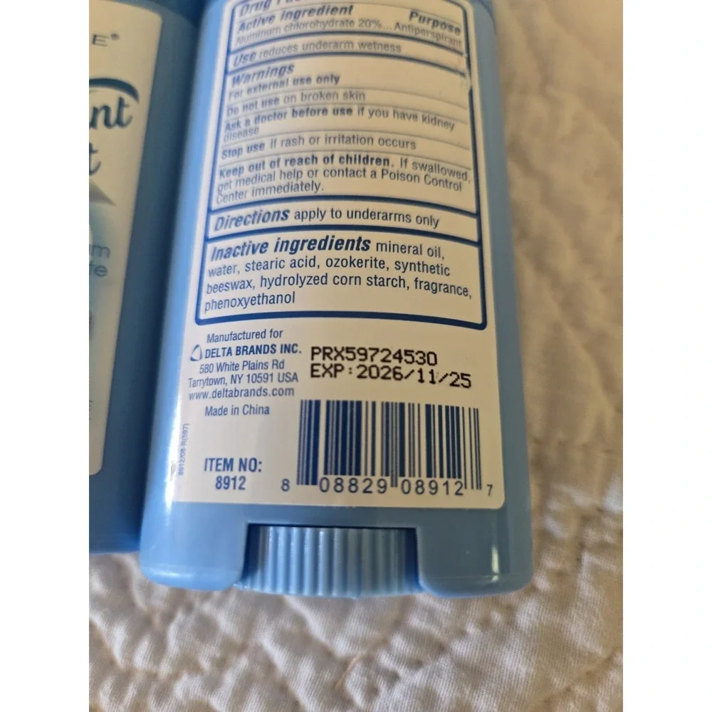 Lot Of 3 Clarisse Lady's Powder Fresh Antiperspirant Deodorant 1.6 Oz Talc-free